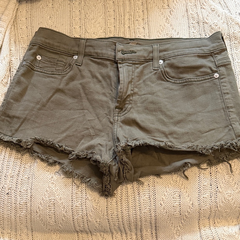7 For All Mankind Olive Jean Shorts
